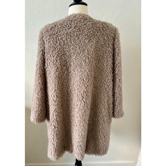 Helene Berman London Super Soft Sweater Plush Beige Jacket Size S - Picture 8 of 11